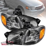 Black Headlights+corner Lamps Fits 1997-2005 Chevy Venture Silhouette Montana. Fixed Price $65.49.