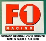 F1 Racing - Formula One Vintage Original Vinyl Decal Sticker. Fixed Price $7.24.
