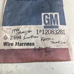 1988 Rear Trunk Lid Wire Harness Gm 12083281 Nos - Cavalier & Sunbird. Fixed Price $50.00.