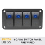 Gang Rocker Switch Panel - Blue Pre Wired Led 4X4 Boat Caravan Marine 12V. Fixed Price $39.92.