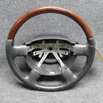 2003-2005 Lincoln Navigator Steering Wheel Black Leather & Woodgrain Oem 72512. Fixed Price $74.99.