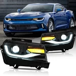 Projector Headlights For 2014-2015 Chevrolet Camaro Sequential Signal Lamp. Fixed Price $422.99.