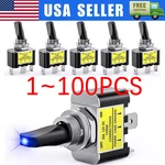 Blue Led Light 3PIN Rocker Toggle On/off Switch 30A 12V For Car Boat Marine Lot. Fixed Price $87.99.