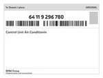 Genuine Bmw Control Unit Air Conditionin 64-11-9-296-780 New. Fixed Price $96.67.