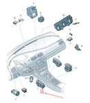 Vw Golf MK7 Left Side Center Console Switches Panel 5G1927137MWZU. Fixed Price $66.06.