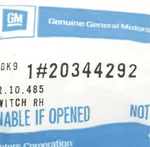 Genuine Gm Oem Nos Door Lock Switch 20344292. Fixed Price $69.00.