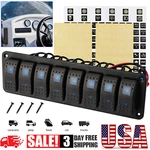 8 Gang Car Boat Marine Led Toggle Rocker Switch Panel Circuit Breaker 12V 24V. Fixed Price $25.95.