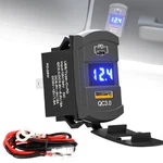 Car Boat Usb Charger Socket Led Voltage Voltmeter Rocker Switch Panel 12V 36W. Fixed Price $13.98.