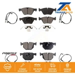 Front Rear Semi-metallic Disc Brake Pads And Wear Sensors Kit For Bmw 525I. Fixed Price $90.09.
