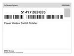 Genuine Bmw Power Window Switch Finisher 51-41-7-283-835 New. Fixed Price $34.45.