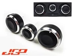 A/c Heater Blower Dials Knobs Buttons Set Chrome Black Alloy Vw Golf MK4 Passat. Fixed Price $25.55.