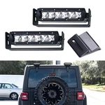 Above Rear Window Mount Dual 6-INCH Led Lightbar Kit For 07+ Jeep Wrangler Jk Jl. Fixed Price $98.09.