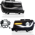 2X Projector Headlights For Chevrolet Chevy Camaro 2014 2015 6TH Gen W/ Led Drl. Fixed Price $413.59.
