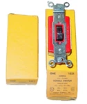 Vintage Hubbell 1221 Single Pole Brown Toggle Switches 20A Spec Grade Usa Nos. Fixed Price $14.95.