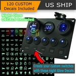5 Gang On-off Blue Led Toggle Switch Panel Voltmeter Dual Usb Car Boat Marine. Fixed Price $24.95.