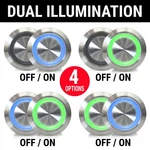 19MM Latching Billet Button With Led Blue Ring Autoloc AUTSW43B Custom Rat. Fixed Price $65.95.